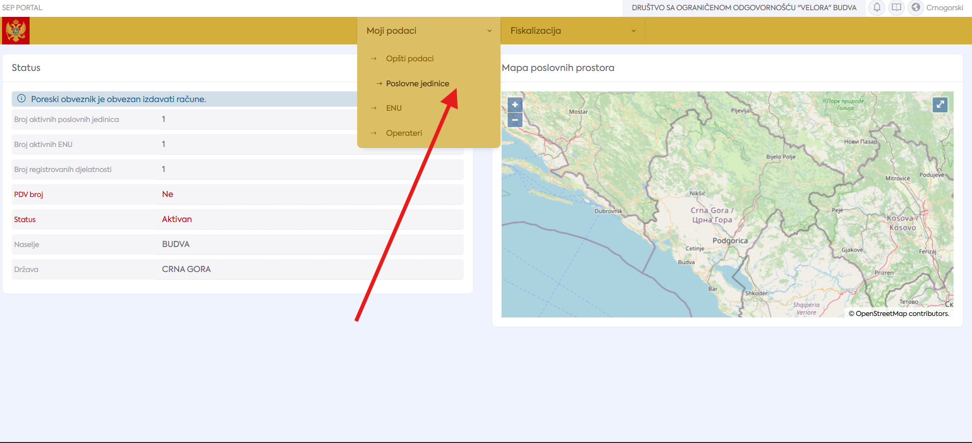 Business Unit Step 2 Screenshot