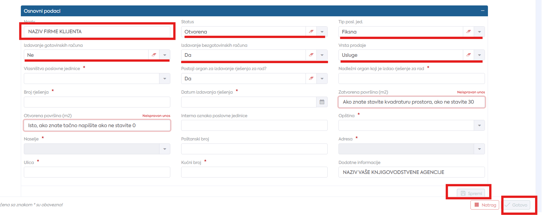 Business Unit Step 4 Screenshot